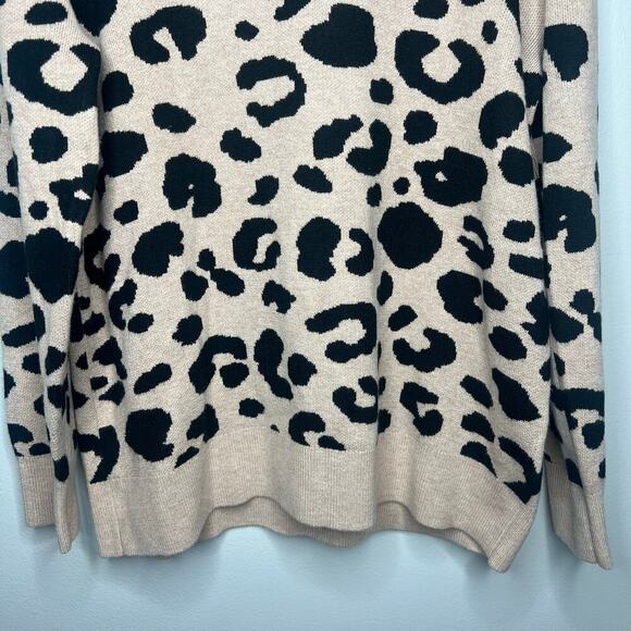 Daily Ritual Women's Animal Leopard Print Sweater Crewneck Pullover Size Large - Picture 5 of 8